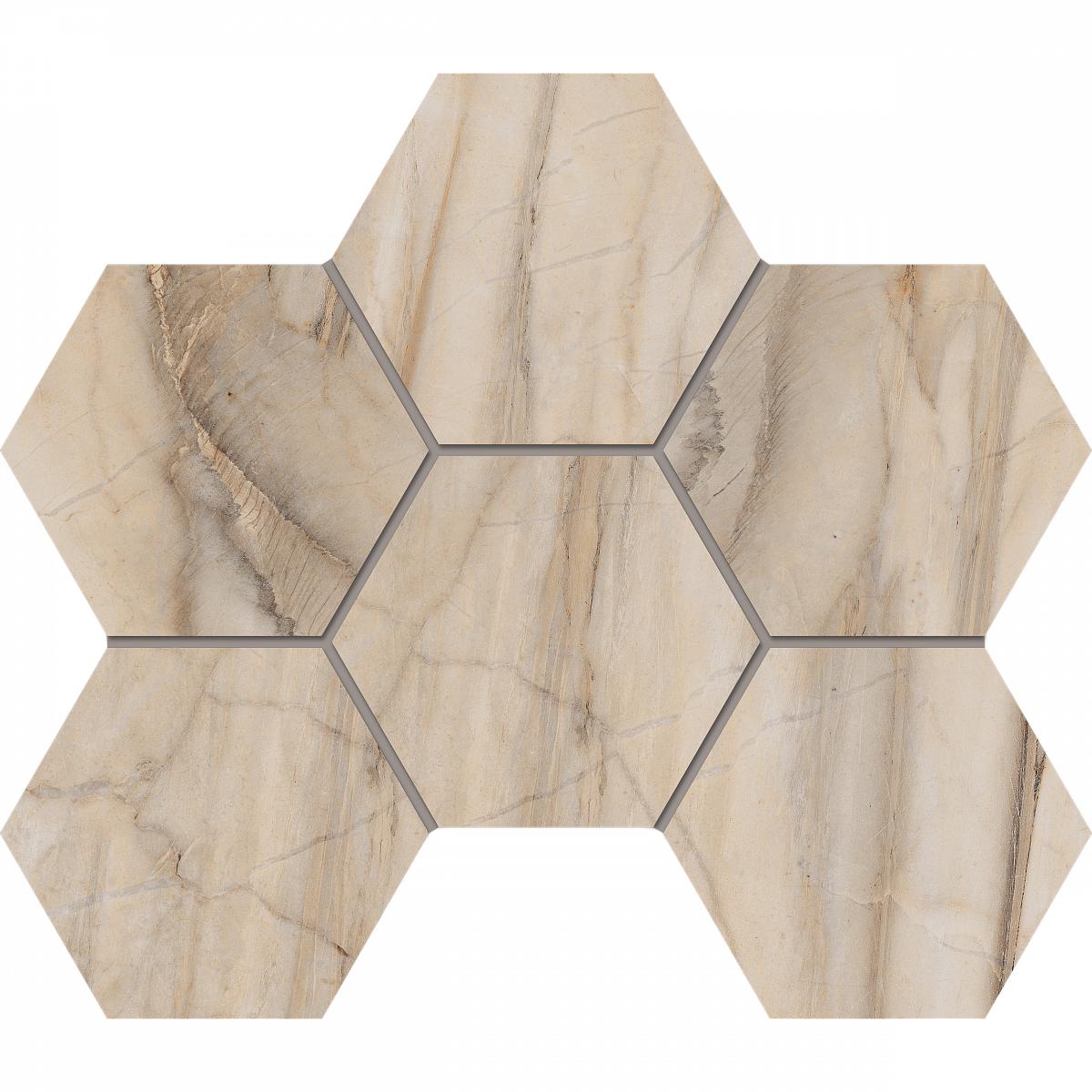 Мозаика BR01 Hexagon 25x28,5 непол.